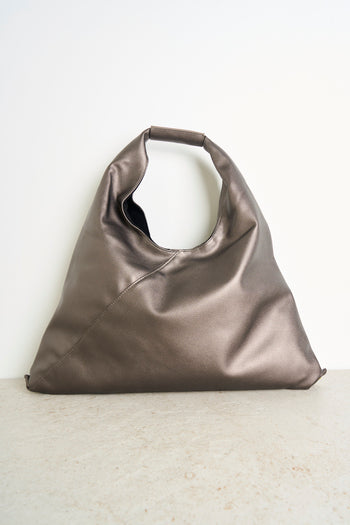 Borsa donna a spalla argento scuro - 5