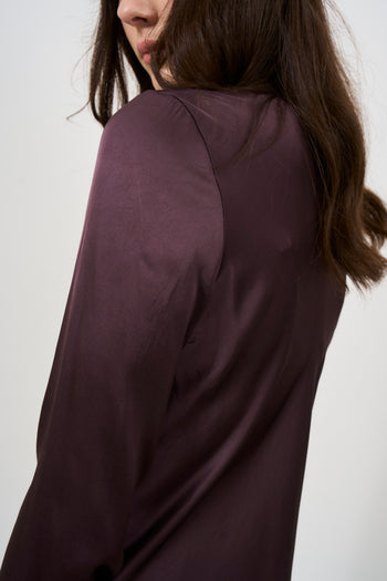 Blusa donna marrone girocollo - 6