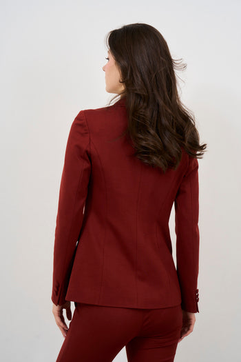 Blazer donna monopetto bordeaux - 3