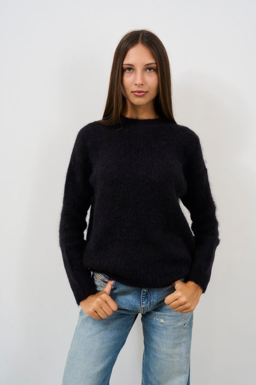 Maglia girocollo donna in mohair - 1