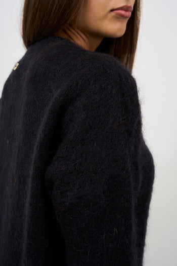 Maglia girocollo donna in mohair - 5