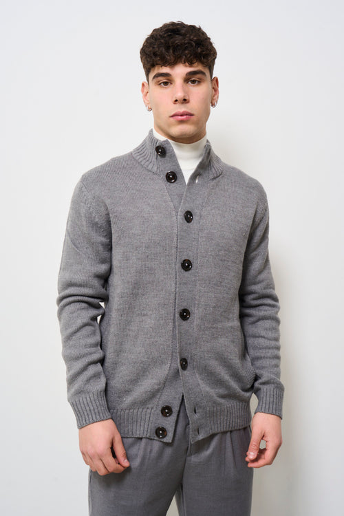 Cardigan uomo grigio - 2