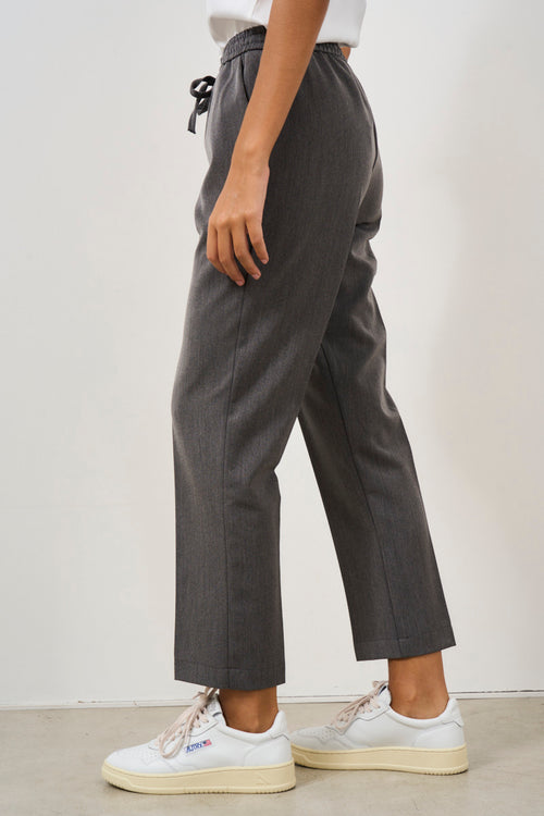 Pantalone donna grigio a sigaretta - 2