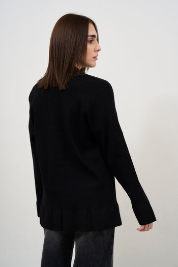 Women's black lurex cardigan - 5