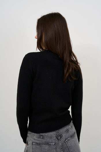 Maglia donna nera aderente - 5