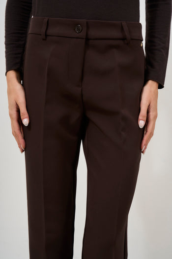 Women's brown cigarette trousers - 3