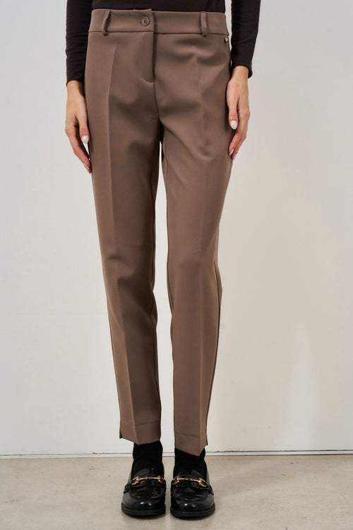 Women's dove grey cigarette trousers - 2