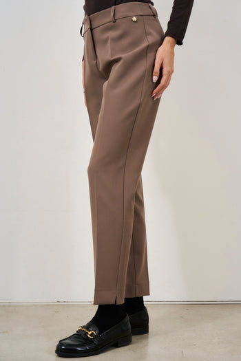 Women's dove grey cigarette trousers - 3