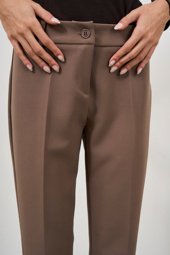 Women's dove grey cigarette trousers - 5