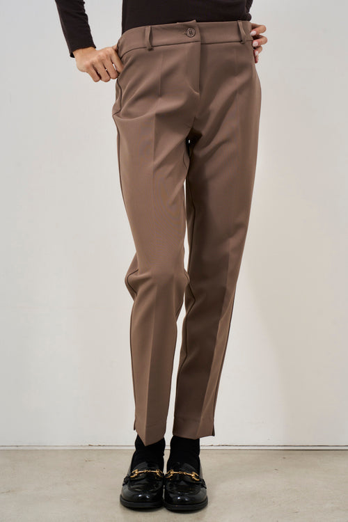 Women's dove grey cigarette trousers