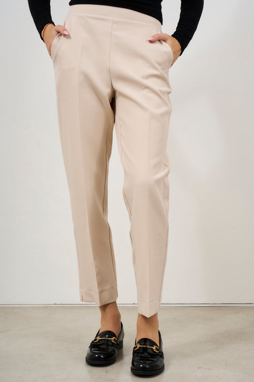 Women's cigarette trousers in powder pink