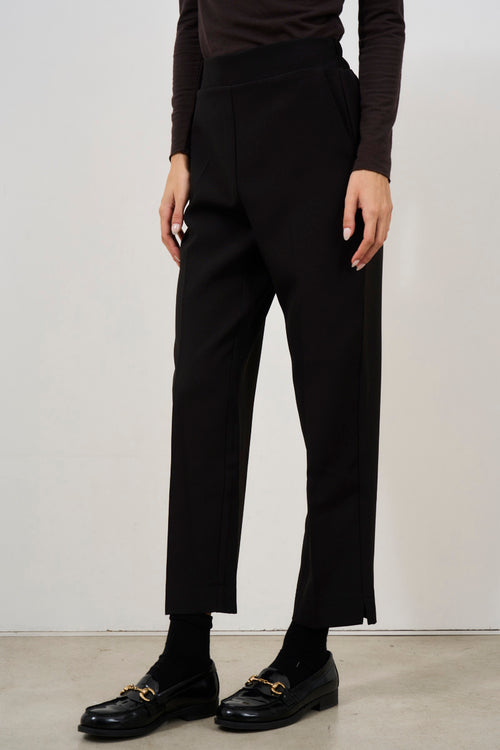 Women's black cigarette trousers