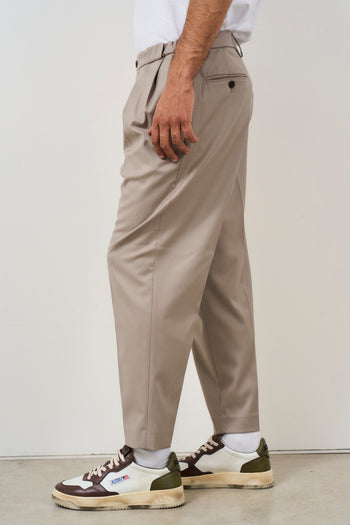 Men's trousers with beige pleats - 3