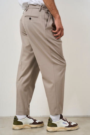 Men's trousers with beige pleats - 5