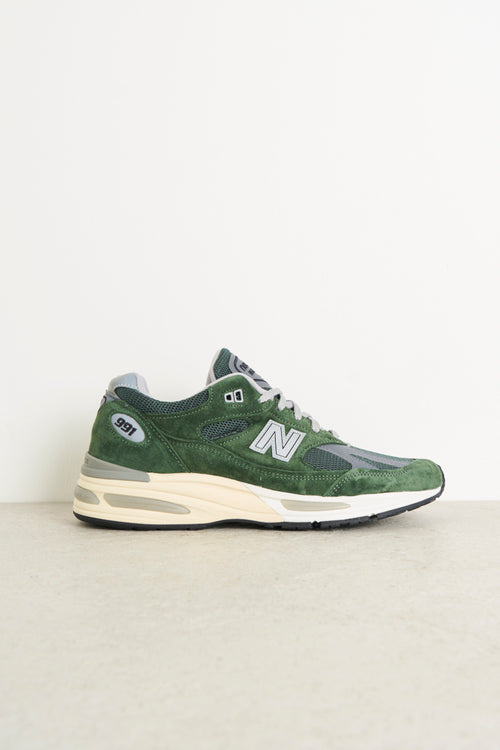 Sneakers uomo 991v2 verde