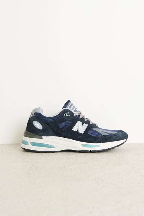 Sneakers uomo 991v2 blu notte