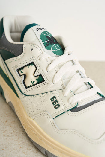 Men's Sneakers 550 White and Green - 5