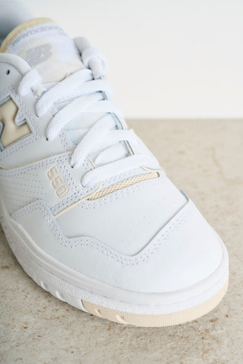 White and beige women's sneakers - 5