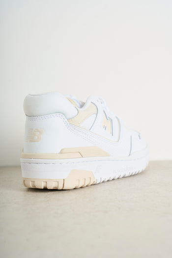 White and beige women's sneakers - 7