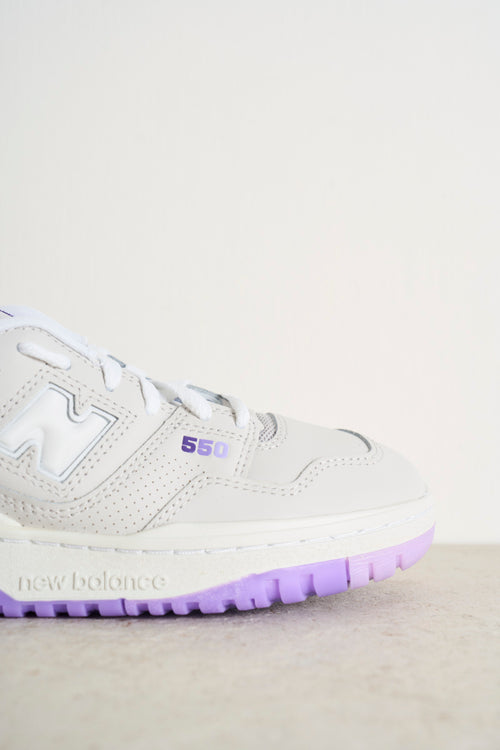 Women's Sneakers 550 White and Purple - 2