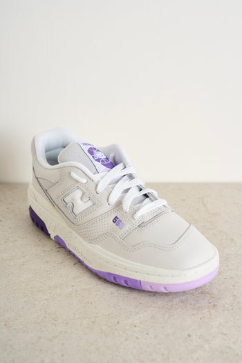 Women's Sneakers 550 White and Purple - 4