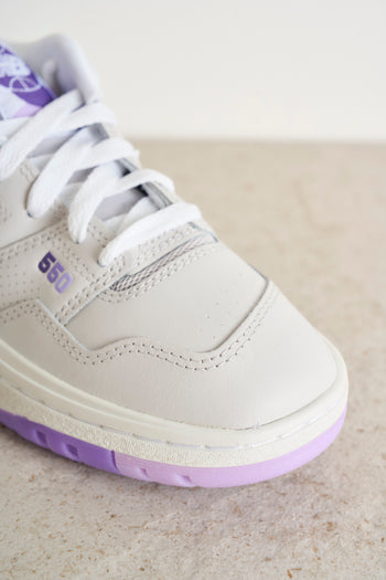 Women's Sneakers 550 White and Purple - 5