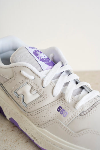 Women's Sneakers 550 White and Purple - 6