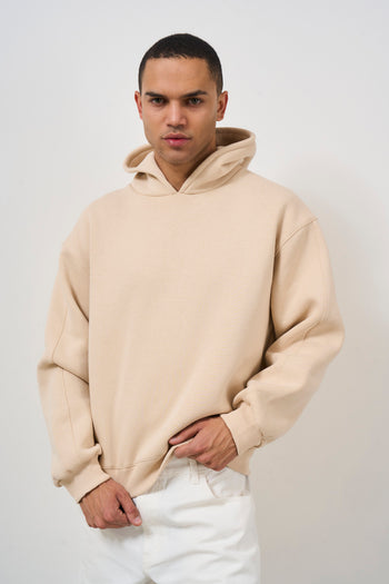 Men's beige hoodie - 3