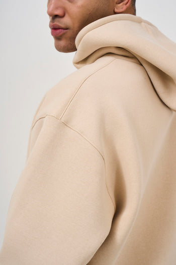 Men's beige hoodie - 5