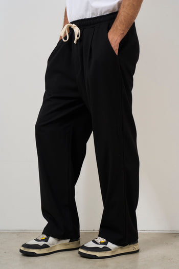 Black men's straight leg trousers - 3