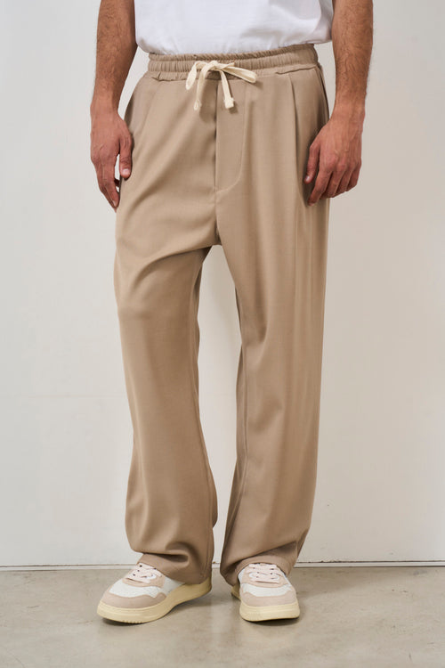 Beige men's trousers straight leg - 2