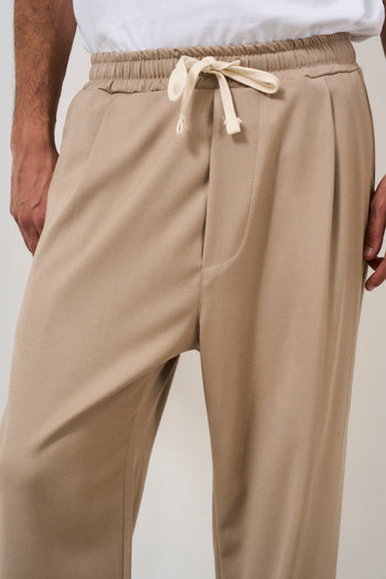 Beige men's trousers straight leg - 5