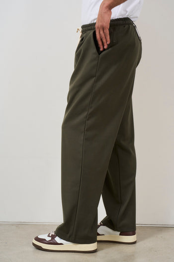 Green men's straight leg trousers - 4