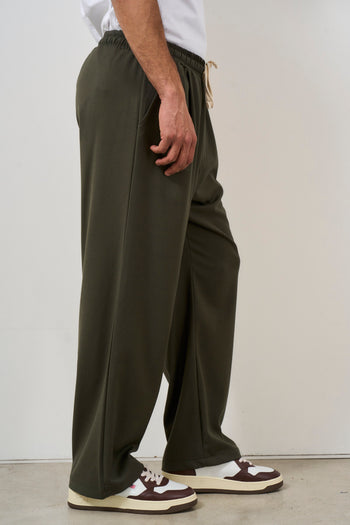 Green men's straight leg trousers - 6