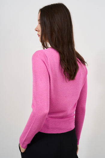 Maglia donna girocollo rosa bubble - 5