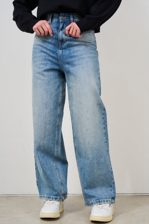 Jeans donna gamba dritta denim chiaro - 2