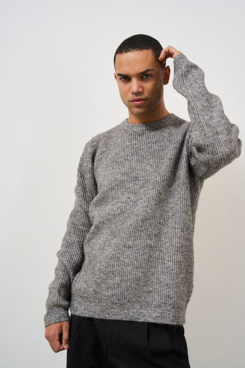 Men's grey crew neck sweater