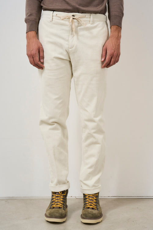 Pantaloni uomo panna regular fit