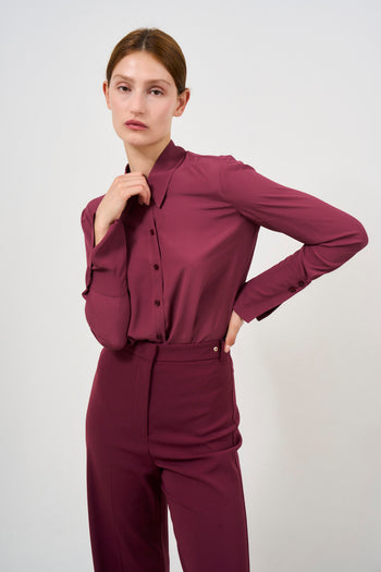 Women's burgundy shirt - 4