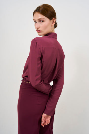 Women's burgundy shirt - 9