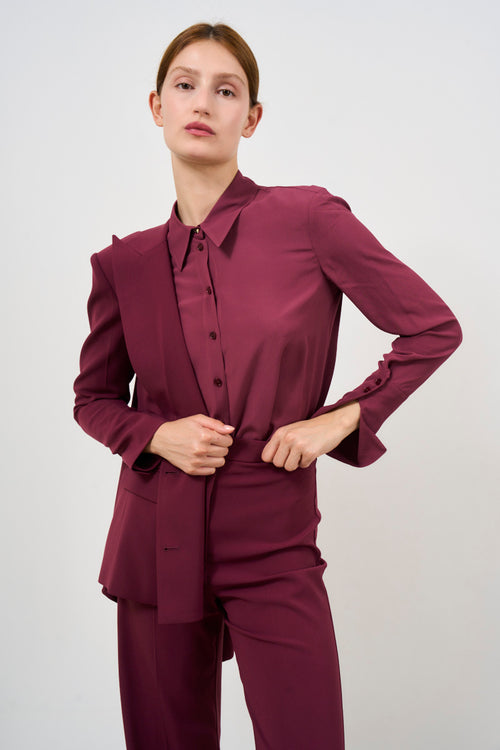 Women's burgundy shirt