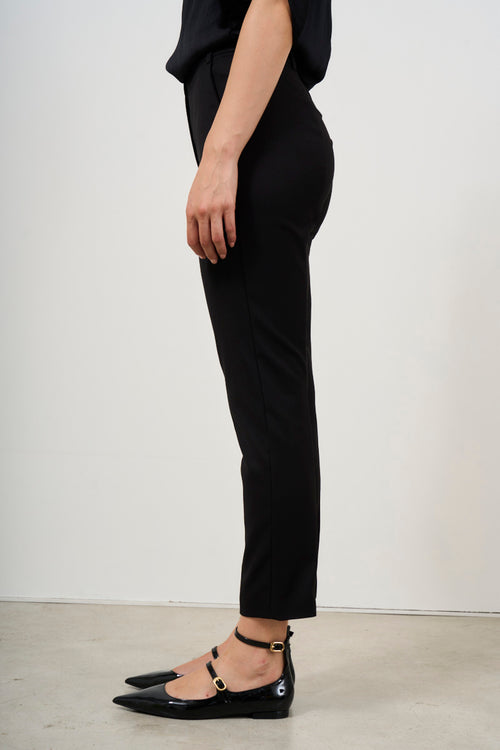 Women's slim black trousers - 2