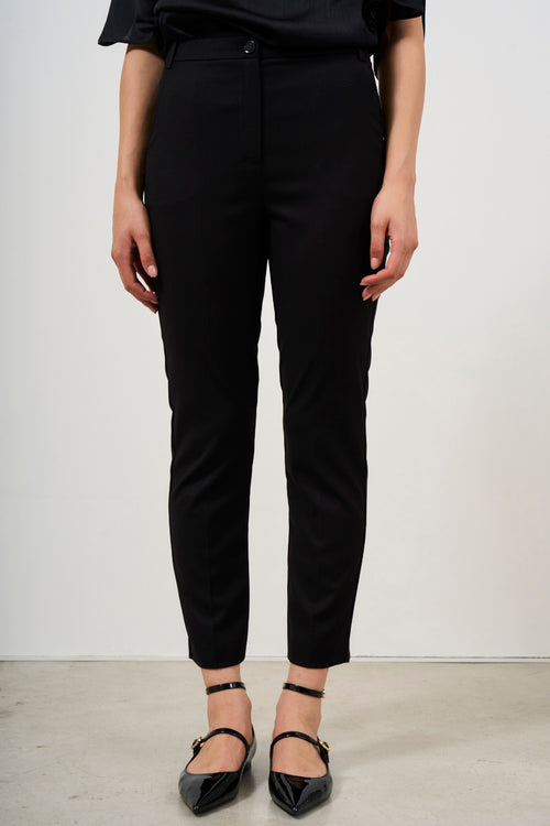 Women's slim black trousers