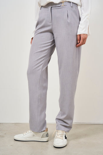 Pantalone donna grigio con gancio - 3