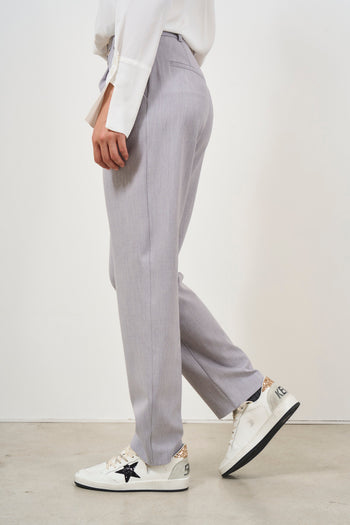 Pantalone donna grigio con gancio - 4