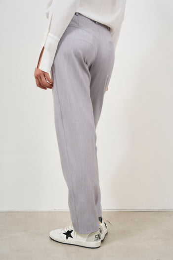 Pantalone donna grigio con gancio - 7