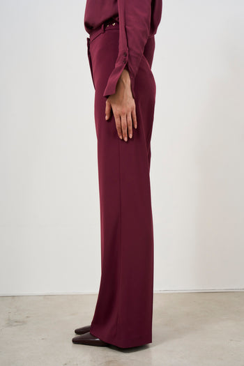 Women's flare burgundy trousers - 6