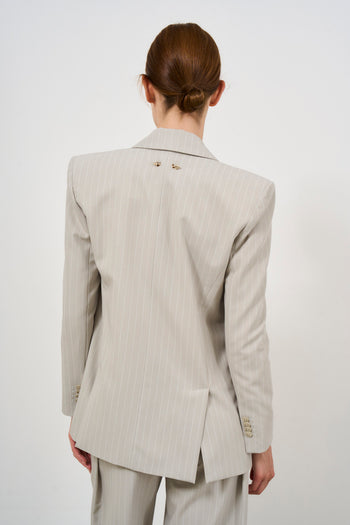 Women's grey pinstriped jacket - 3