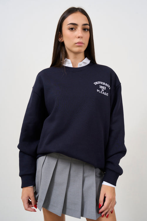 Women's Oversized Embroidery Sweatshirt - 1