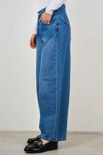 Women's palazzo jeans in denim - 3